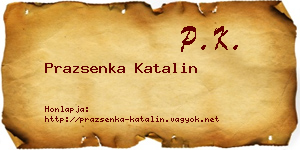 Prazsenka Katalin névjegykártya